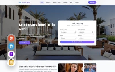 Luxury Hotel - Luxury & Hotel Booking Html Landing Template
