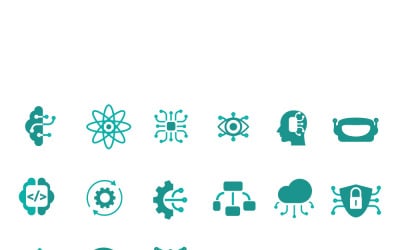 Modern Artificial Intelligence Vector Iconography Suite