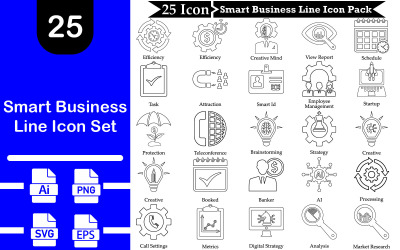 Smart Business Line Icon Pack