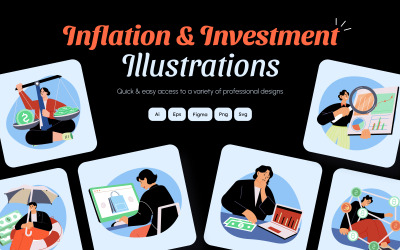 Illustratieset inflatie en investeringen