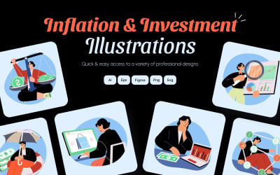 Inflation and Investment Illustration Set