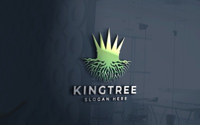 King Tree Crown Roots Logo
