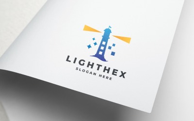 Lighthex Lighthouse Pixel Logo