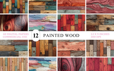 Multicolored Wooden Surface | Colorful Painted Wood Texture Backgrounds | Rustic &amp;amp; Vintage Look