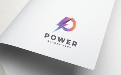 Power Lightning Letter P Logo