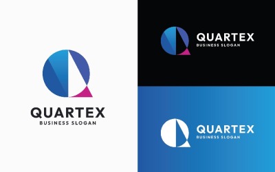 Quartex — современный абстрактный логотип буквы Q