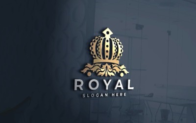 Royal Crown Ornament Logo Template