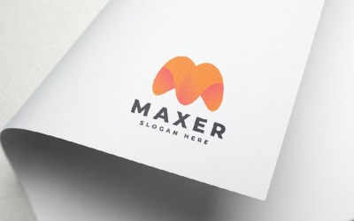 Шаблон логотипа Maxer Abstract M