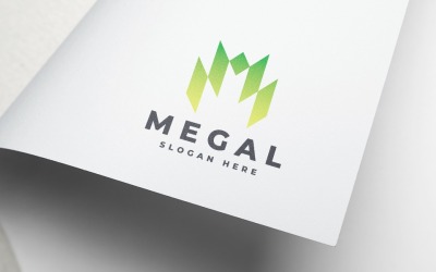 Шаблон логотипа Megal Abstract M