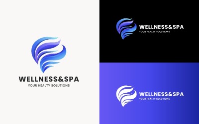 Spa bien-être - Logo du bien-être serein et fluide