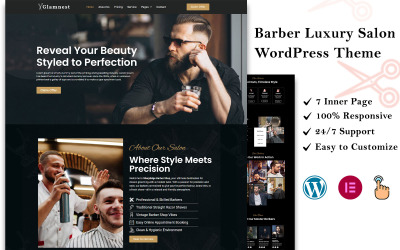 Glamnest – Luxus-Salon &amp;amp; Barbershop WordPress-Theme