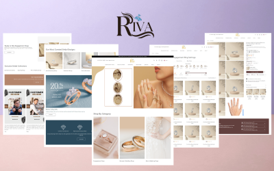Riva — элегантный шаблон электронной коммерции для ювелирных изделий