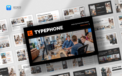 Typephone - Keynote-sjabloon voor mobiele app