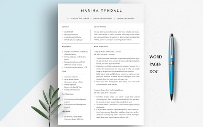 ATS-Friendly Resume Template – Google Docs, Word, &amp;amp; Pages | Modern CV Format with Cover Letter