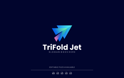 Gradient Modern Paper Plane Logo Design