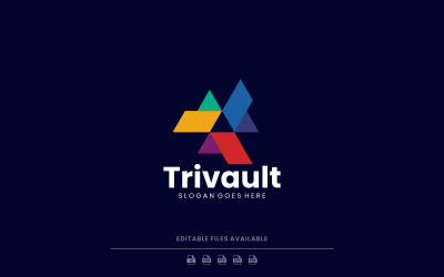 Gradient Modern Triangle Logo Design