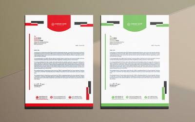 Modello di carta intestata creativo, carta intestata semplice e colorata, modello di identità aziendale
