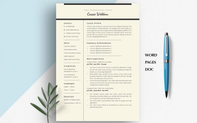 Professional 3-Page Resume Template | ATS-Friendly CV for Word, Pages &amp;amp; Google Docs