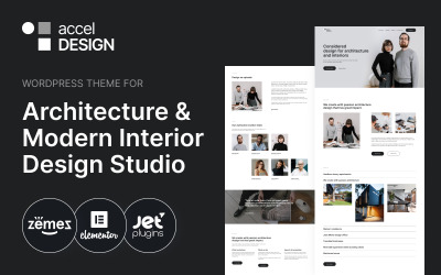 AccelDesign - тема WordPress для архітектури та студії сучасного дизайну інтер’єру