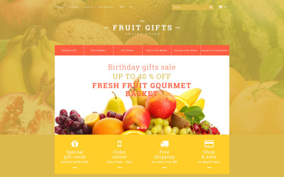 Fresh Fruit Gift Basket Tema PrestaShop №53379