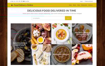 Modèle de site Web réactif pour les services de livraison