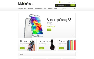 Responsywny szablon OpenCart Telefony komórkowe #53398