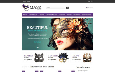Reszponzív Masquerade Masks PrestaShop Theme PrestaShop sablon 53319