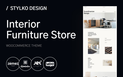 "Stylko - Home Interior and Furniture WordPress Theme" - адаптивний WordPress шаблон №53391