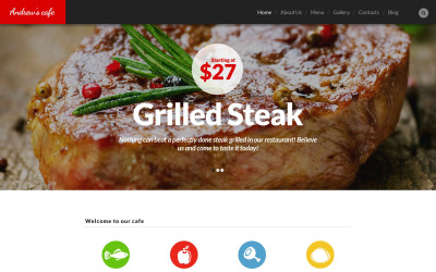 Tema De WordPress "Cafetería y Restaurante" #53373