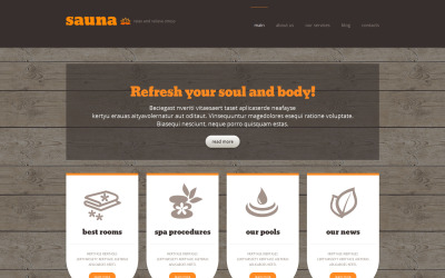 Thème WordPress réactif pour sauna