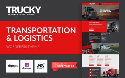 Trucky - Responsivt WordPress-tema för transport och logistik