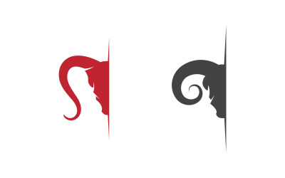 Taurus Horn Logo Template vector icon illustration design v1.7