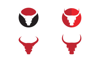 Taurus Horn Logo Vorlage Vektorsymbol Illustration Design v1.8