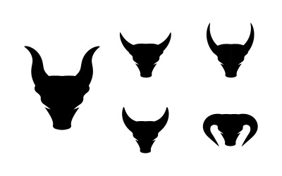Taurus Horn Logotyp Mall Vektor Ikon Illustration Design V1.11