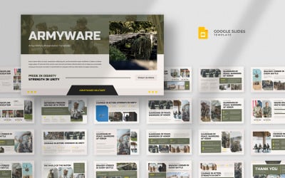 Armyware — шаблон Google Slides на военную тематику