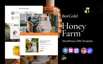 Beegold – Bienen- und Honigfarm-WordPress-Elementor-Theme
