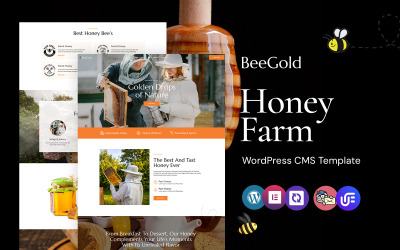 Beegold — тема WordPress Elementor «Пчелиная ферма»