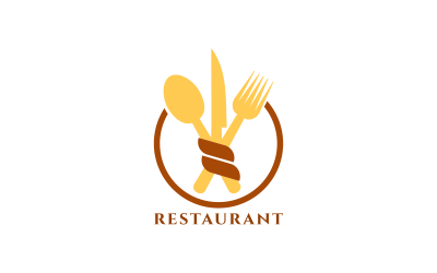 Creatief restaurant-café logo-ontwerp