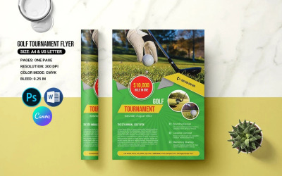 Flyer de tournoi de golf personnalisable