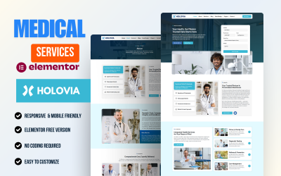 Holivia – Kit de Modelos Elementor para Hospital e Clínica Médica