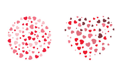 Illustrazione vettoriale dell&amp;#39;icona Particle Love Template v.2
