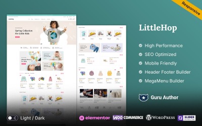 Littlehop - Gyerekruha és Játékbolt WooCommerce Reszponzív Téma