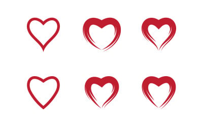 Modelo de design de ilustração de ícone de amor v.1