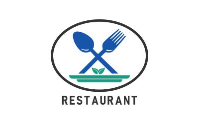 Restaurant-Café-Logo-Vorlage im individuellen Design