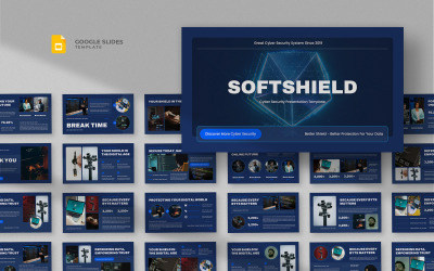 Softshield - Modèle de présentation Google sur la cybersécurité