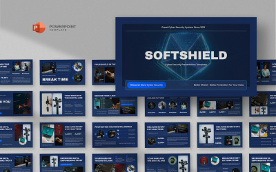 Softshield - Šablona PowerPointu pro kybernetickou bezpečnost