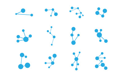 Vetenskaplig molekylikon Illustration designmall v.4