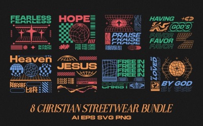 Christian Streetwear T-shirt Designs Bundle