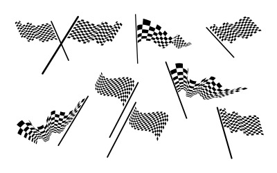 Race flagga hastighet snabbare konceptdesign illustration mall v1.4