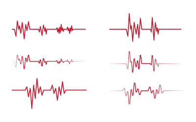 Red heartbeat line icon Pulse Rate Monitor. Vector illustration v.12